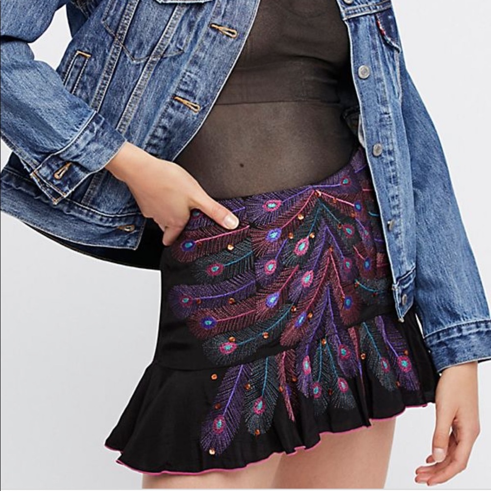 Free people crystal eyes mini skirt